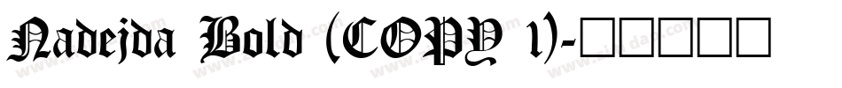 Nadejda Bold (COPY 1)字体转换